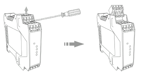 SWP9067信號隔離器端子拆卸方法 SWP9067信號隔離器端子拆卸方法